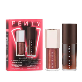 Fenty Beauty Chocolit Treatz gloss bomb in Hot Chocolit delivers rich color