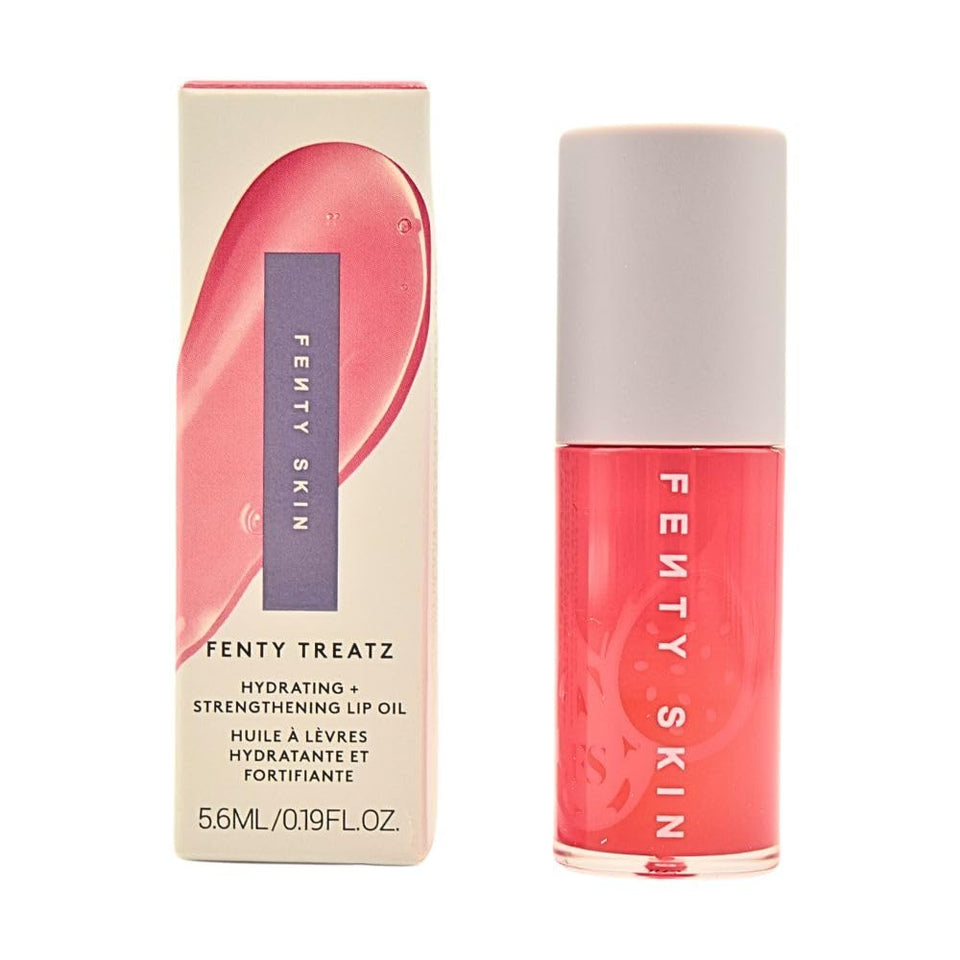 Fenty Beauty Fenty Treatz lip oil bottle with Dragon Fruit delivering deep hydration