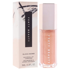 Fenty Beauty Gloss Bomb Champ Stamp Fantasy swatch reveals soft glossy tint