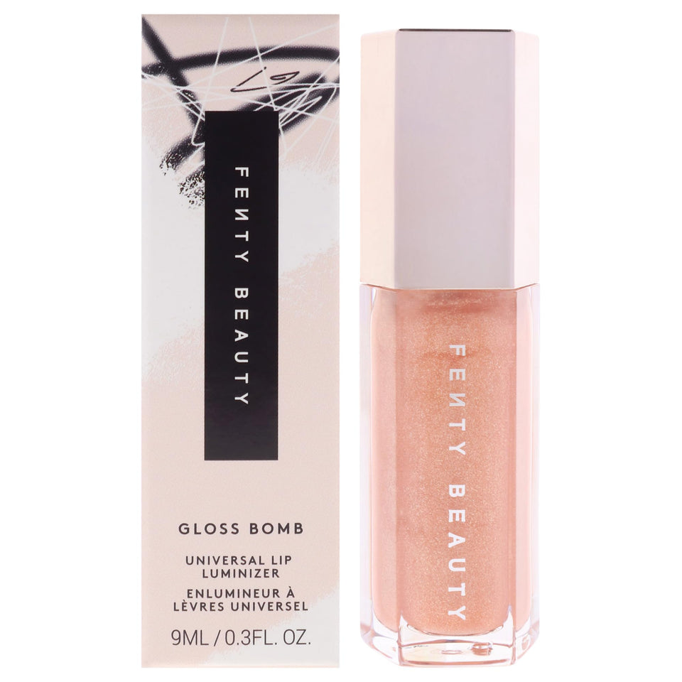 Fenty Beauty Gloss Bomb Champ Stamp Fantasy tube highlighting luminous lip gloss finish