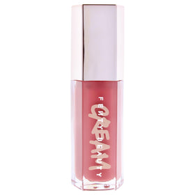 Fenty Beauty Gloss Bomb Color Drip 02 bottle closeup shows smooth, moisturizing shine.
