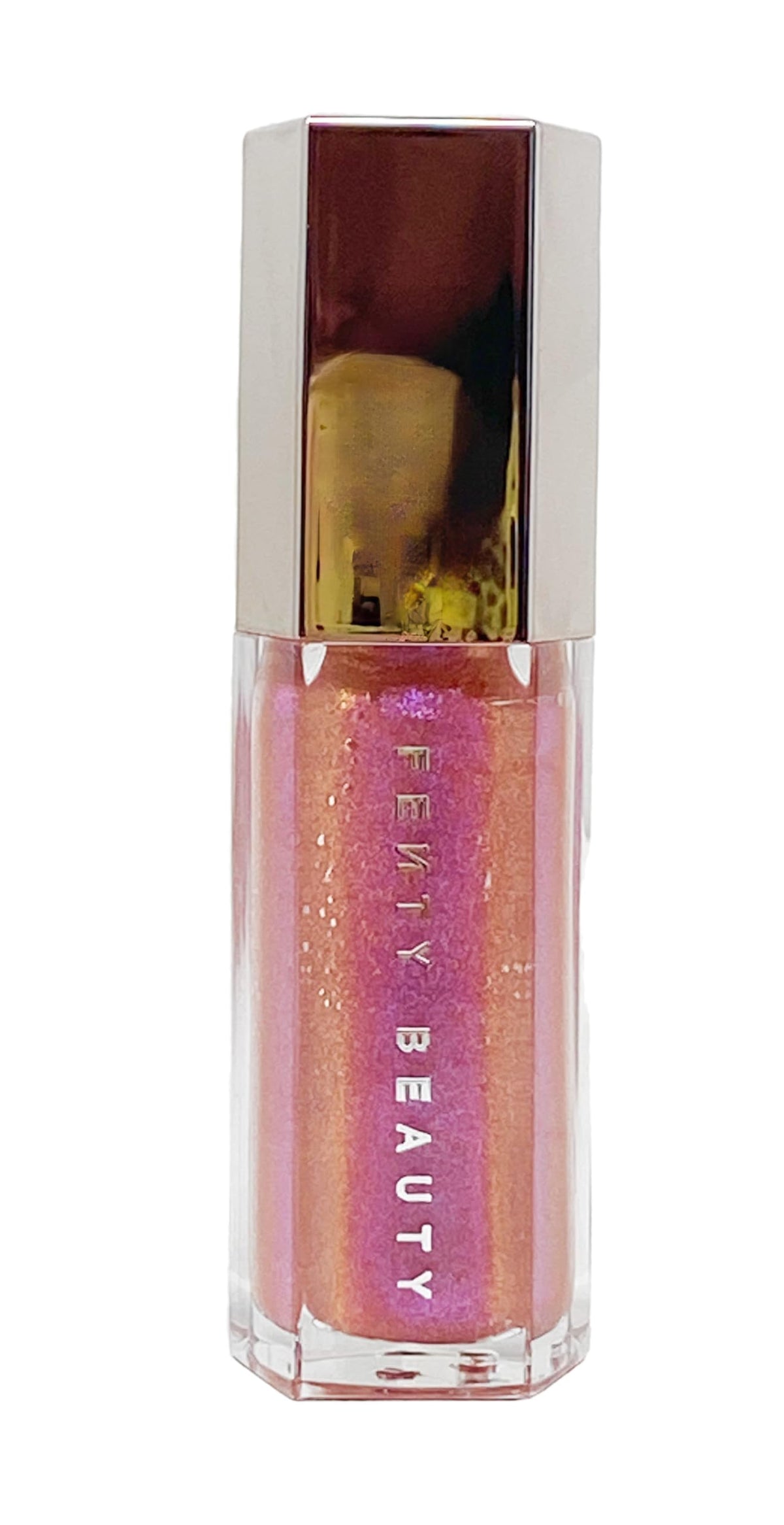 Fenty Beauty Gloss Bomb in Grape Splash delivers universal shine and smooth color.