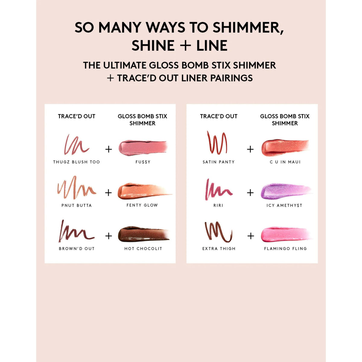 FENTY BEAUTY Gloss Bomb Stix shea butter smooths lips