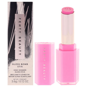 Fenty Beauty Gloss Bomb Stix Shimmer Flamingo Fling adds juicy, glossy shine.