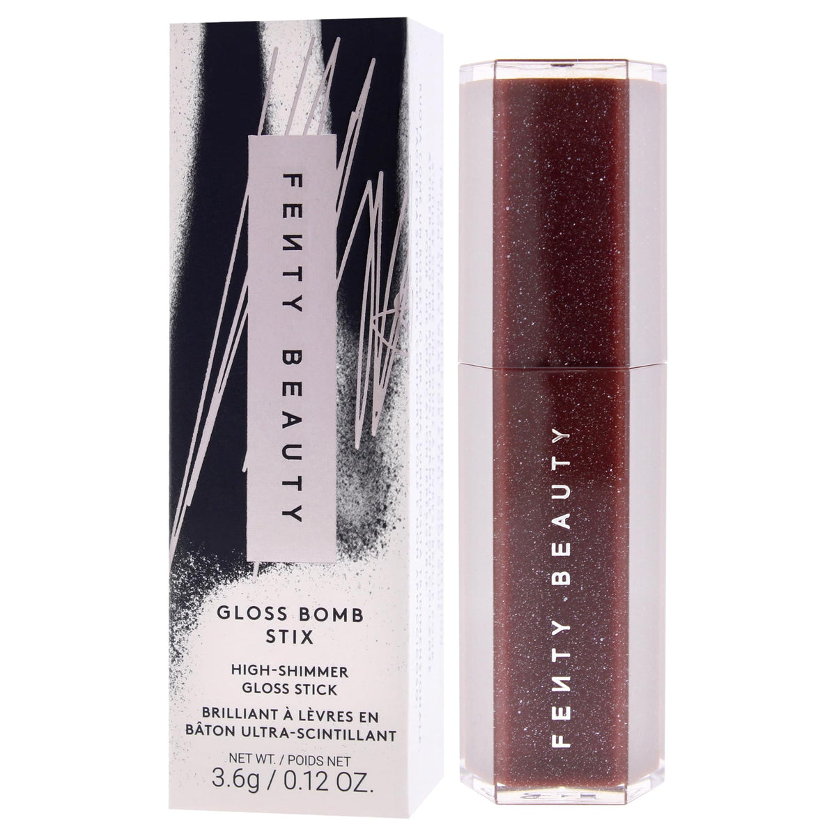 Fenty Beauty Gloss Bomb Stix Lip swatch reveals vivid sparkle