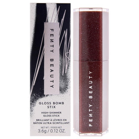 Fenty Beauty Gloss Bomb Stix Shimmer Hot Chocolit swatch adds rich shine