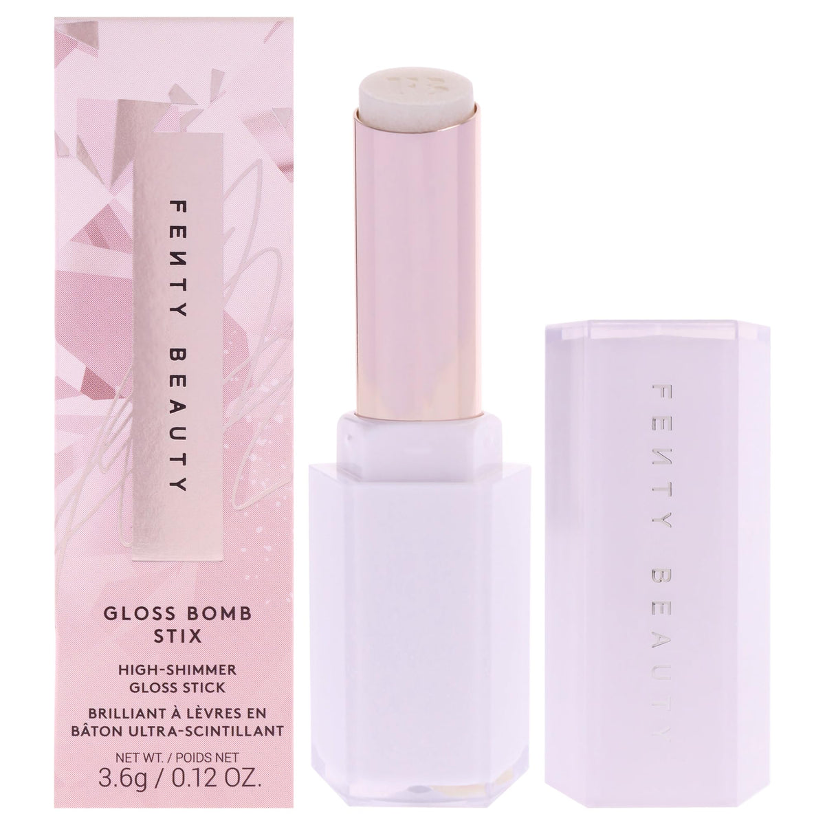 Fenty Beauty Gloss Bomb Stix Shimmer lip gloss swatch with radiant shine