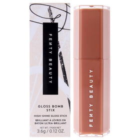 Fenty Beauty Gloss Bomb Stix Spice Cold close-up swatch with luminous shine