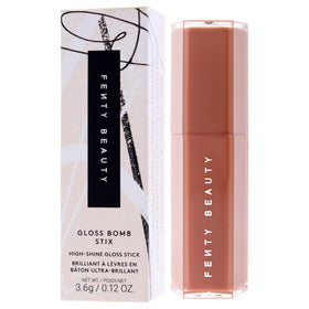 Fenty Beauty Gloss Bomb Stix Spice Cold on lips demonstrates non-sticky, comfortable wear