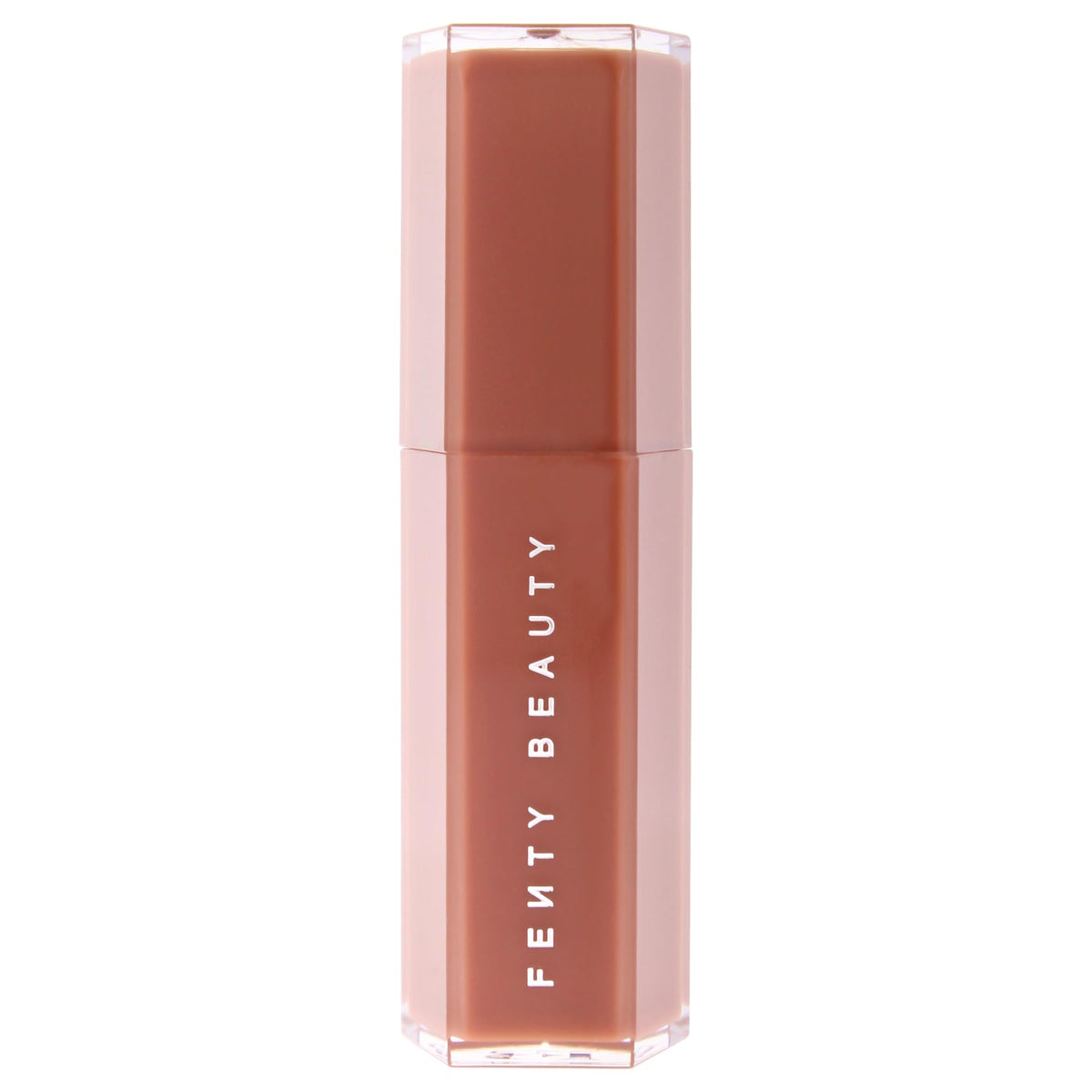Fenty Beauty Gloss Bomb Stix Spice Cold swatch shows smooth balm-like glide