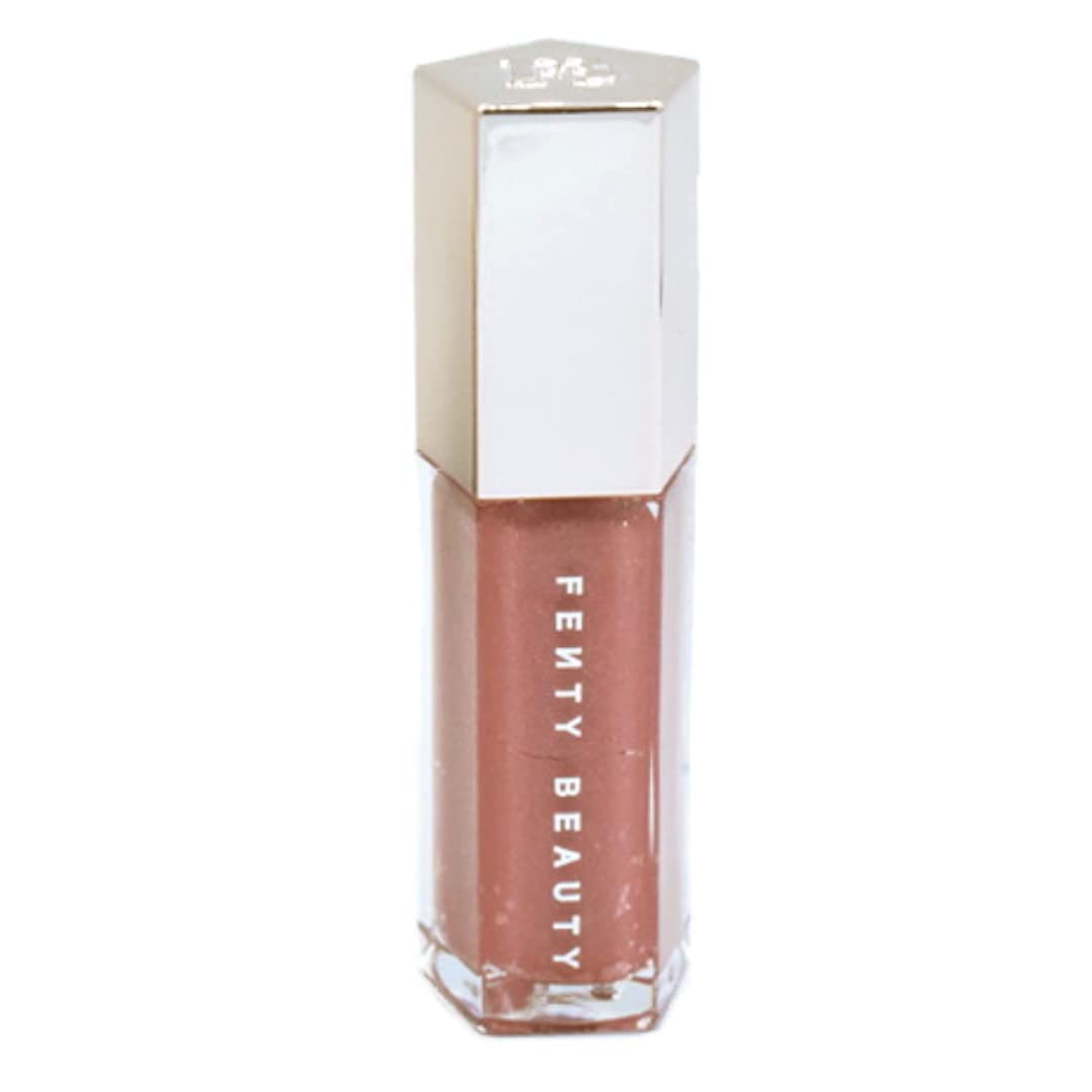Fenty Beauty Gloss Bomb Universal Lip Luminizer 02 Fussy on lips with mirror-like shine