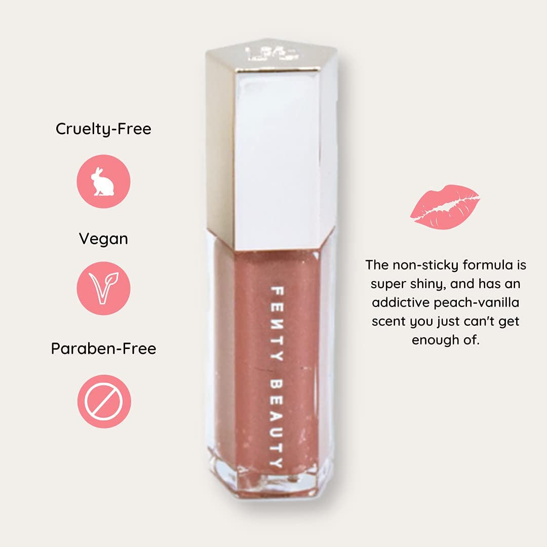 Close-up of Fenty Beauty Gloss Bomb Universal Lip Luminizer 02 Fussy shade