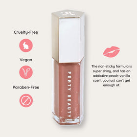 Close-up of Fenty Beauty Gloss Bomb Universal Lip Luminizer 02 Fussy shade