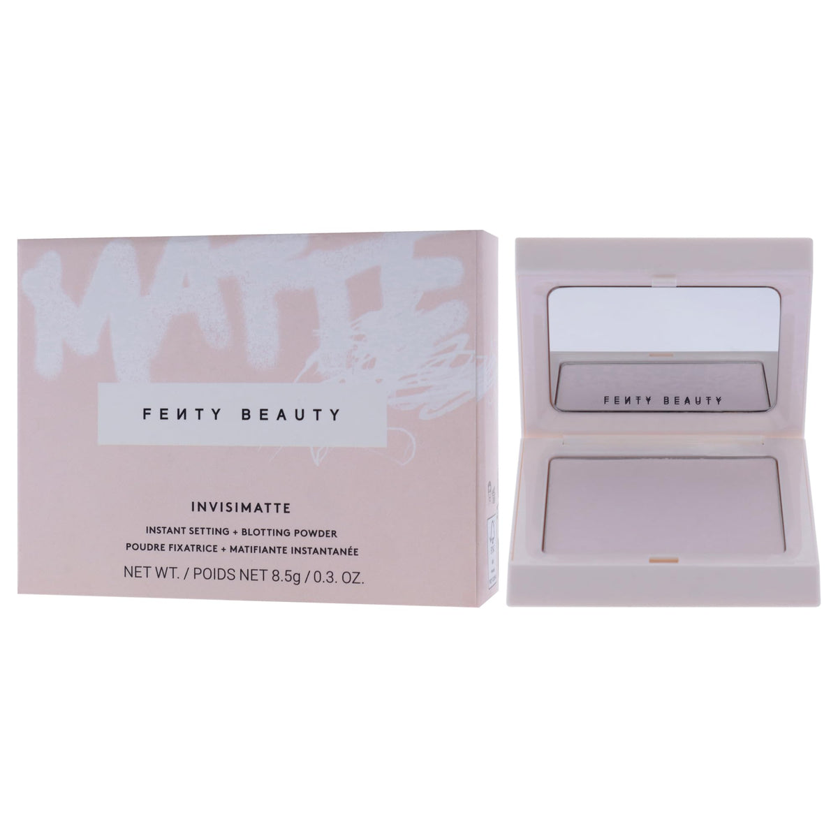 FENTY BEAUTY Invisimatte blotting effect on skin reducing shine in real life.