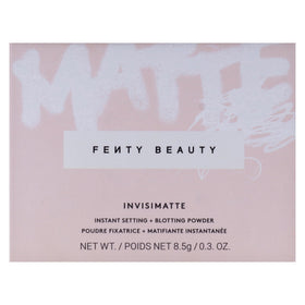 FENTY BEAUTY Invisimatte micro-fine powder texture close-up for a lightweight veil.