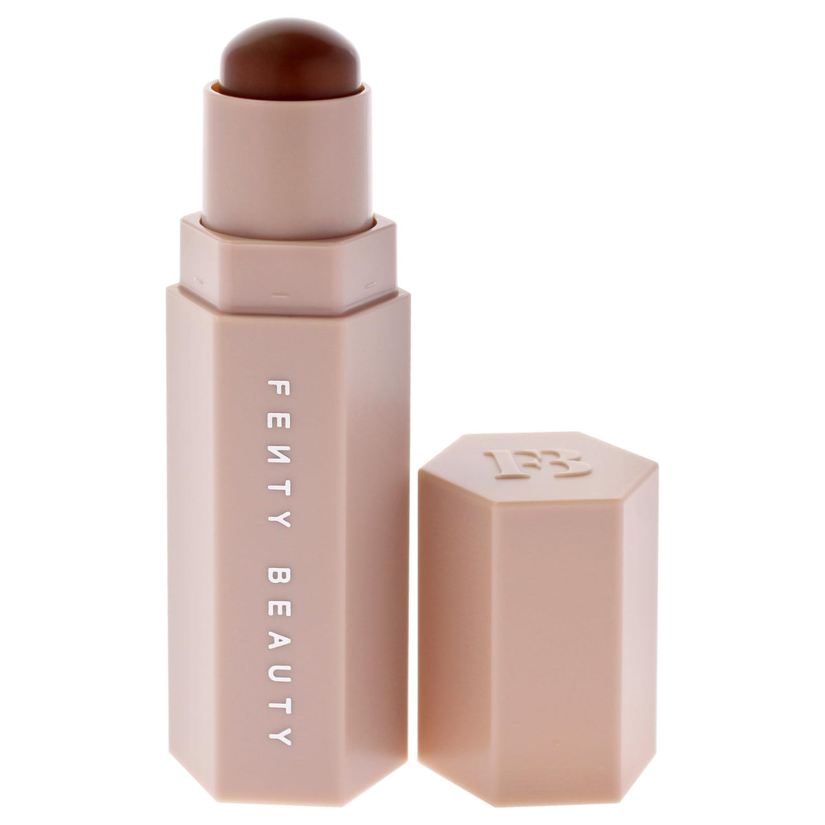 Fenty Beauty Match Stix 04 Truffle application showing easy blend on cheek