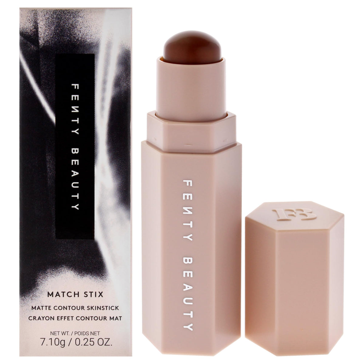 Fenty Beauty Match Stix 04 Truffle contour swatch on skin for defined cheekbone