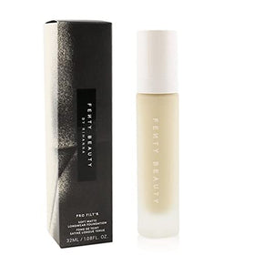 FENTY BEAUTY Pro Filt'r Soft Matte Foundation 150 application demonstrates long-wear blending.