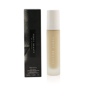 Swatch of Fenty Beauty Pro Filt'r Soft Matte Longwear Foundation showing buildable coverage.