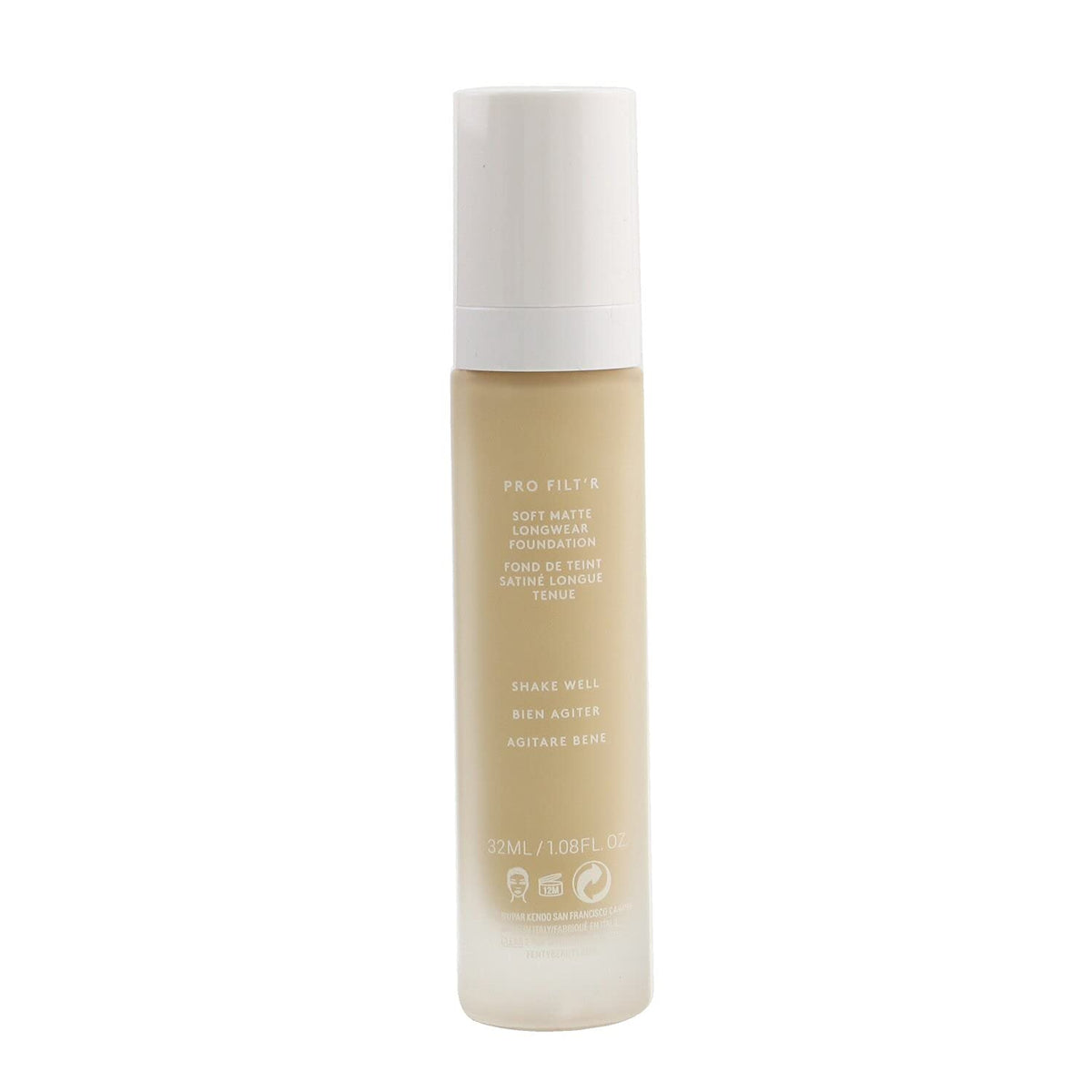Fenty Beauty Pro Filt’r 230 application closeup highlights smooth texture.