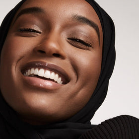 Foundation applied on skin for a seamless, even complexion.