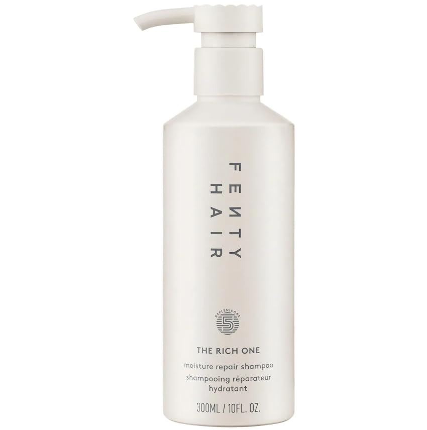 FENTY BEAUTY The Rich One Moisture Repair Shampoo bottle, color-safe for all hair types.