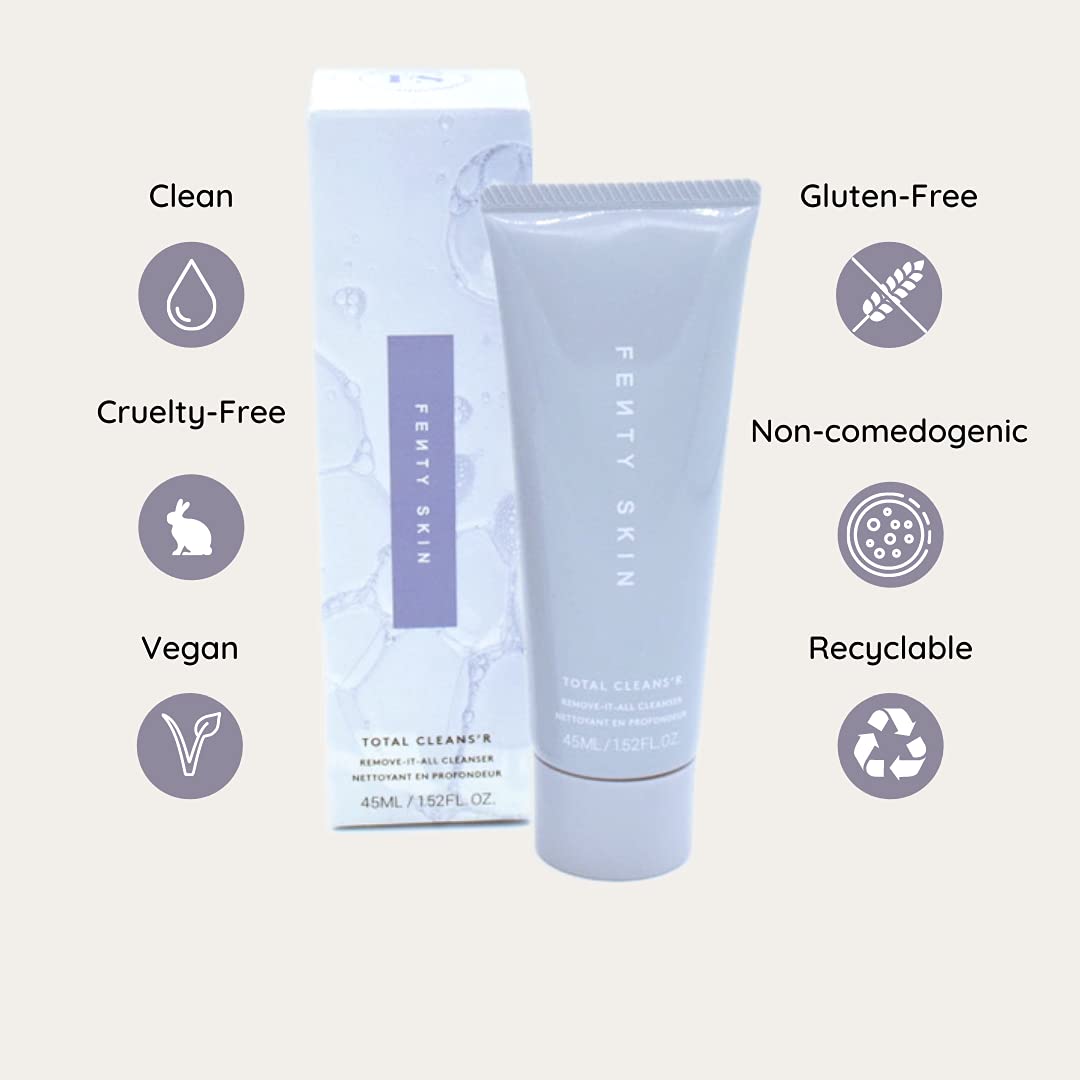 Fenty Beauty Total Cleans'r travel-size packaging ready for on-the-go use