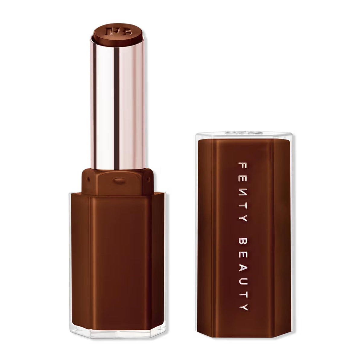 Fenty Gloss Bomb Stix 09 Hot Chocolit for glossy color and dimension.