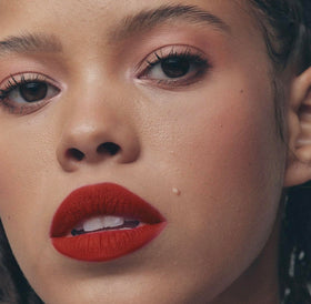 Fenty Icon Velvet Lipstick H.B.I.C. close-up reveals soft, matte texture