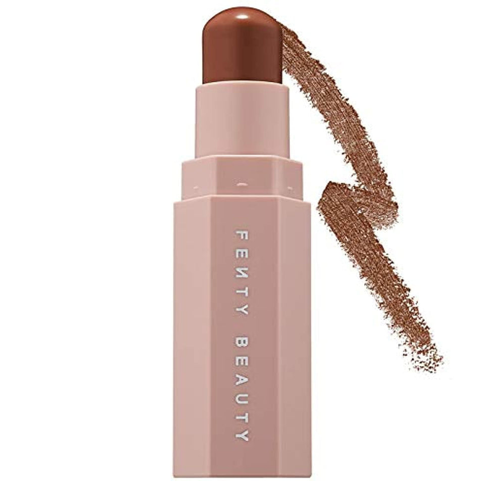 Fenty Match Stix Matte Contour Espresso 05 swatches show natural warmth and blendable texture.