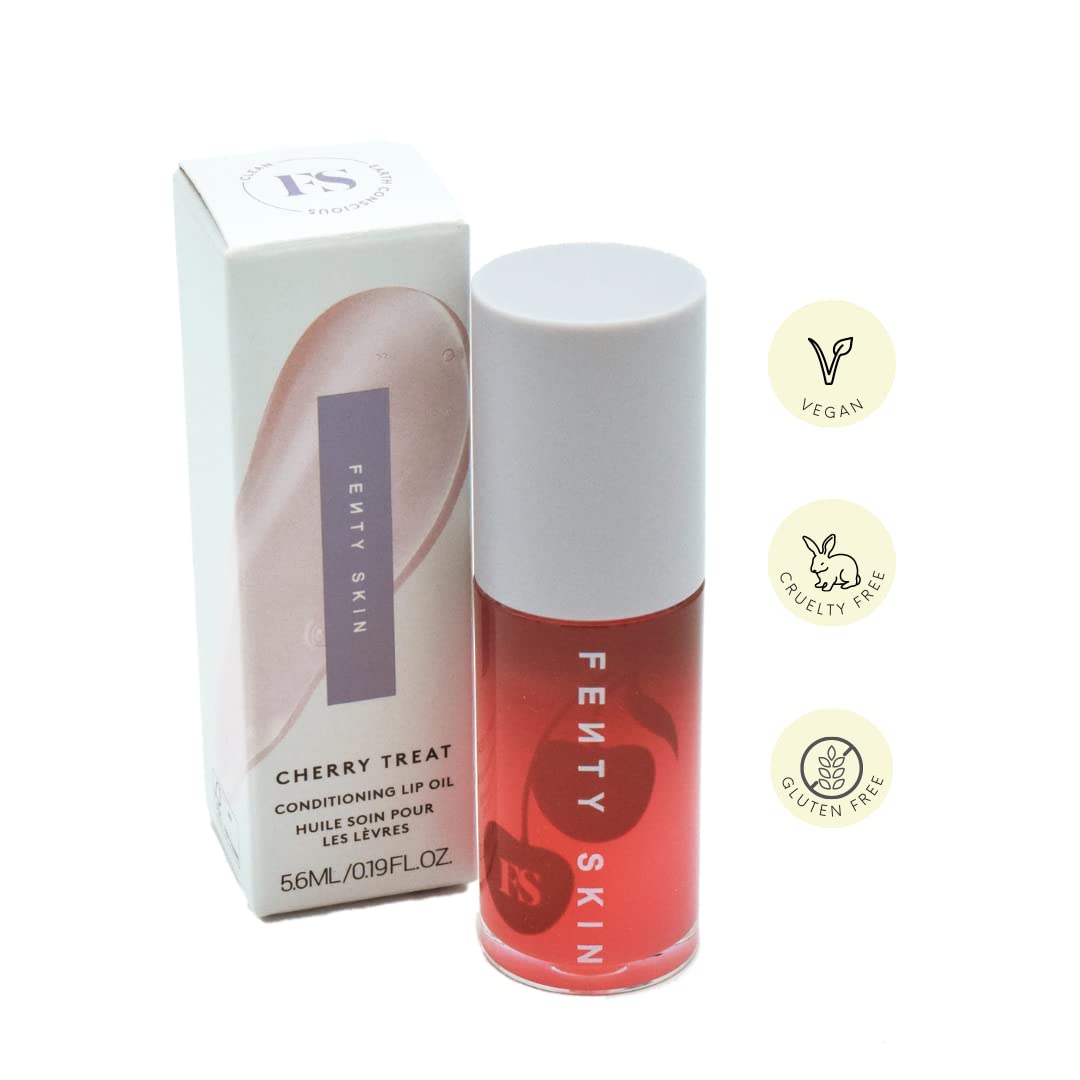 Fenty Skin Cherry Treat gluten-free formula emphasized on label.