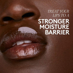 Rosehip and jojoba oils in Fenty Treatz Lip Oil nourish lips.