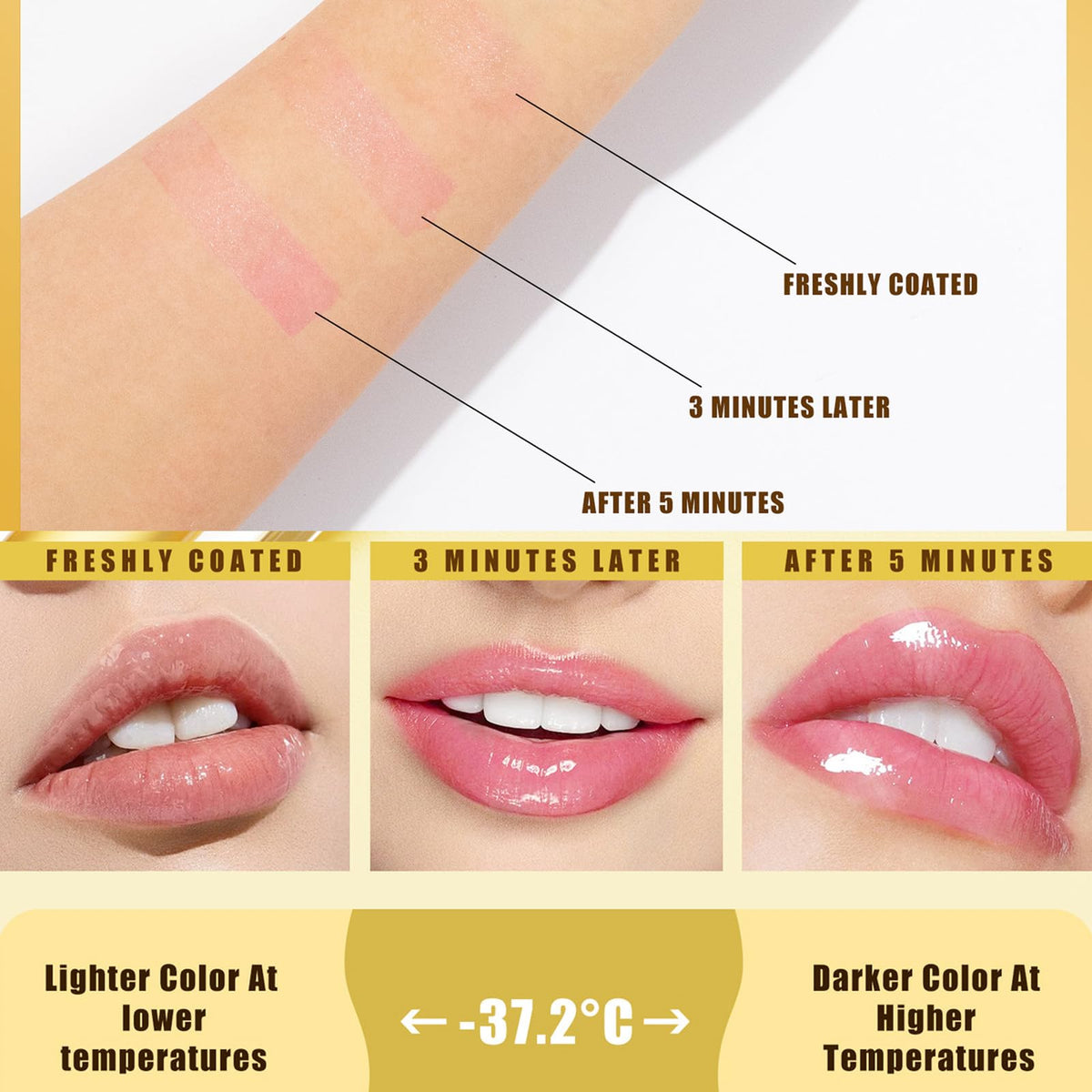 Fenvio Lipstick delivers a hydrating, glossy finish for comfortable wear.