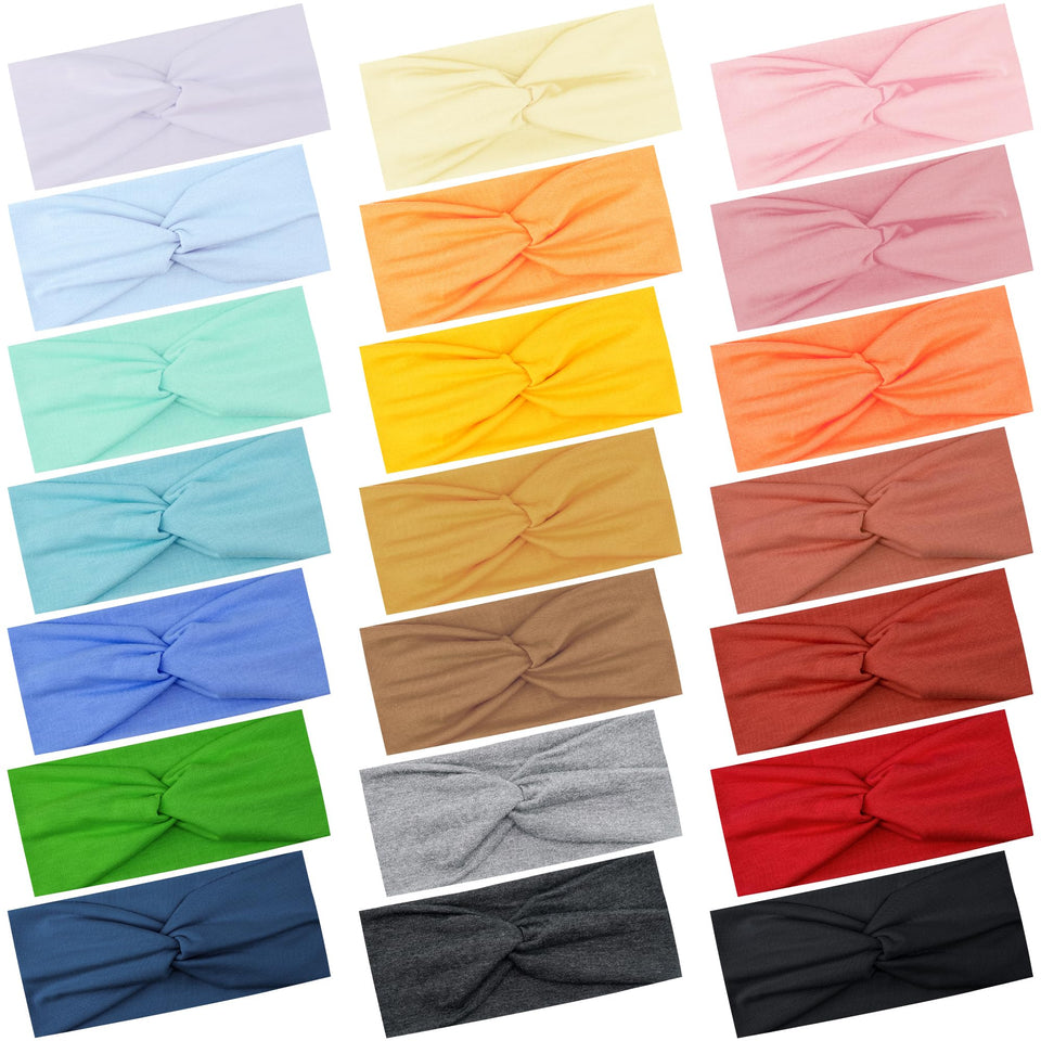 FEQO twist headbands with front knot for daily wear