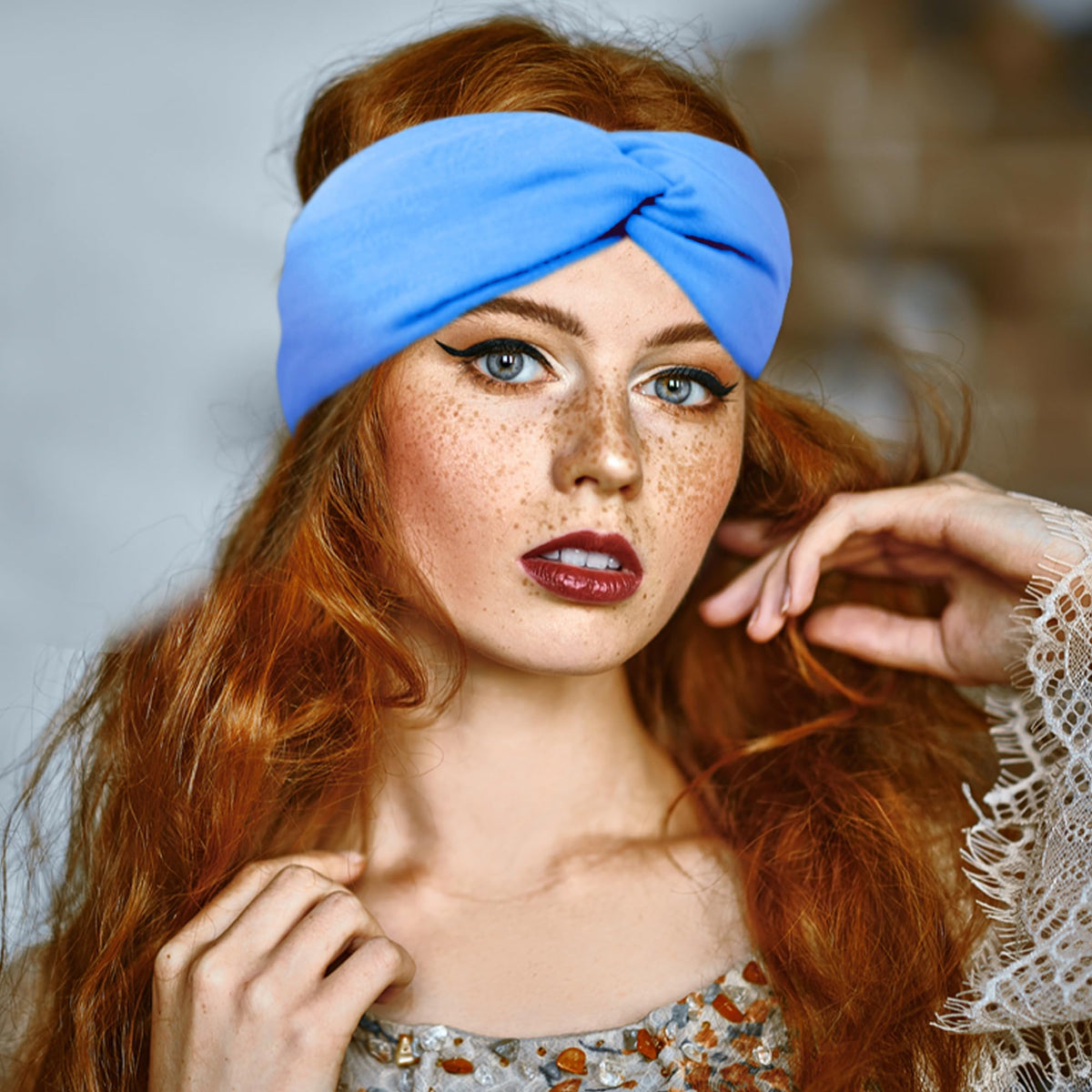 FEQO non slip headband during exercise stays in place