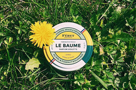 Feret Parfumeur Le Baume Violette silky finish after application