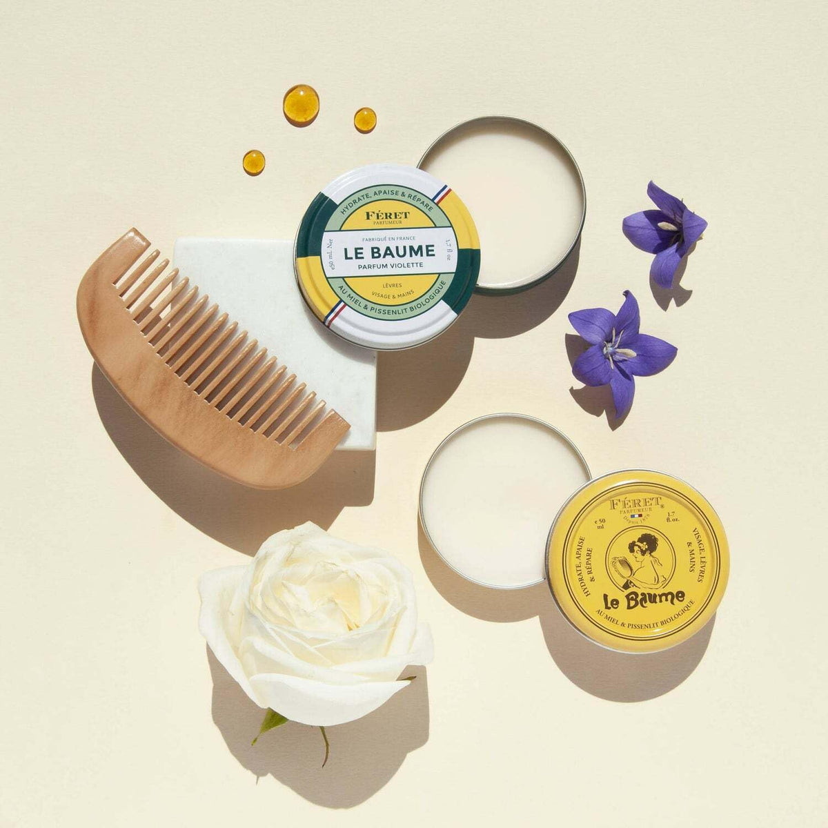 Feret Parfumeur Le Baume Violette lip application for moisture