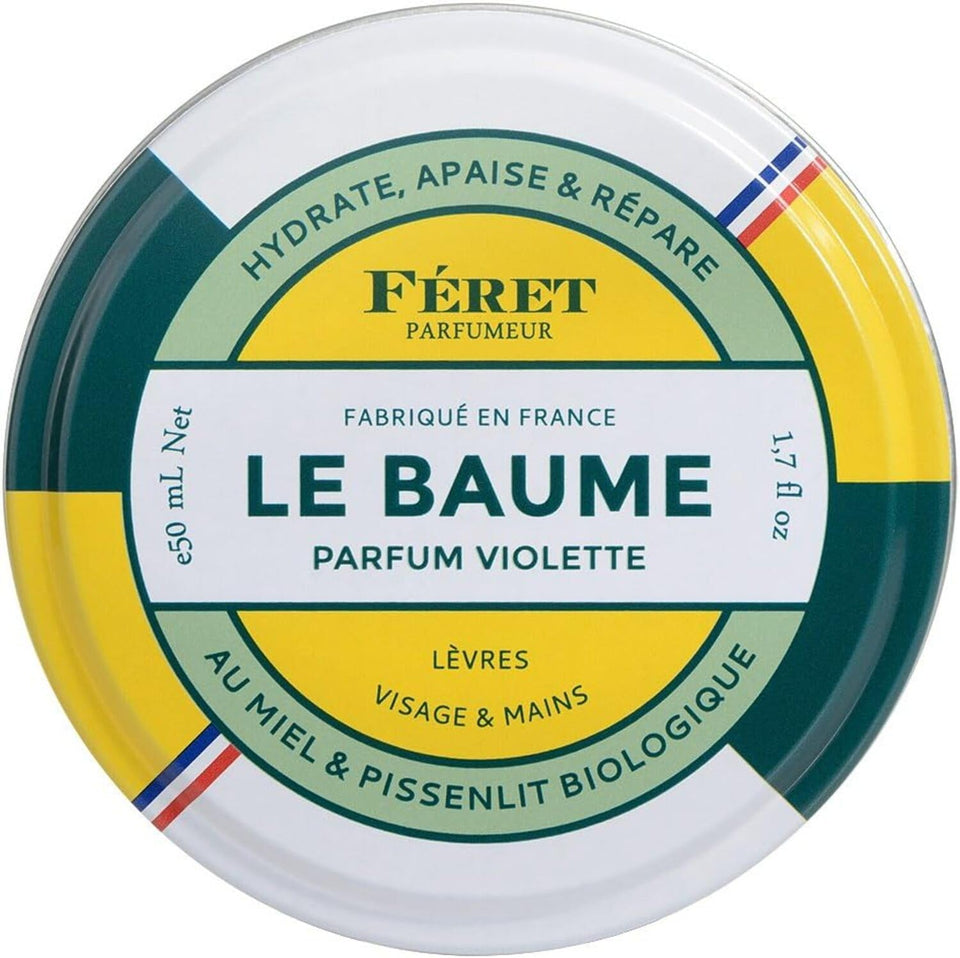 Feret Parfumeur Le Baume Violette tin for lip and skin hydration