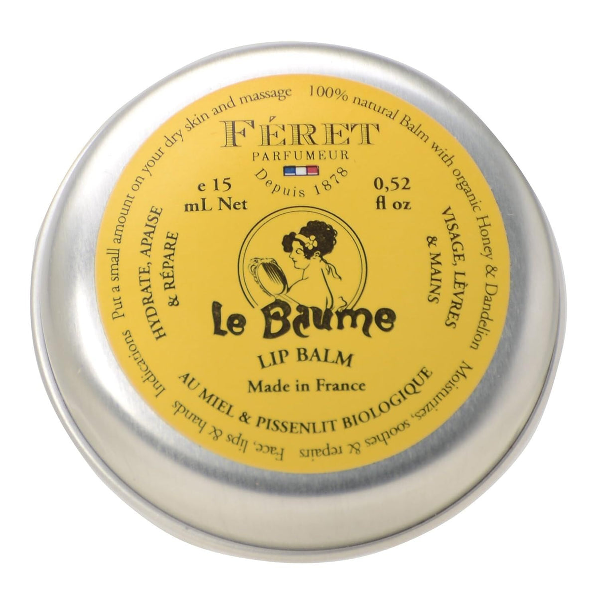 Feret Parfumeur Powder Rose Balm in a jar delivering hydration for lips and skin