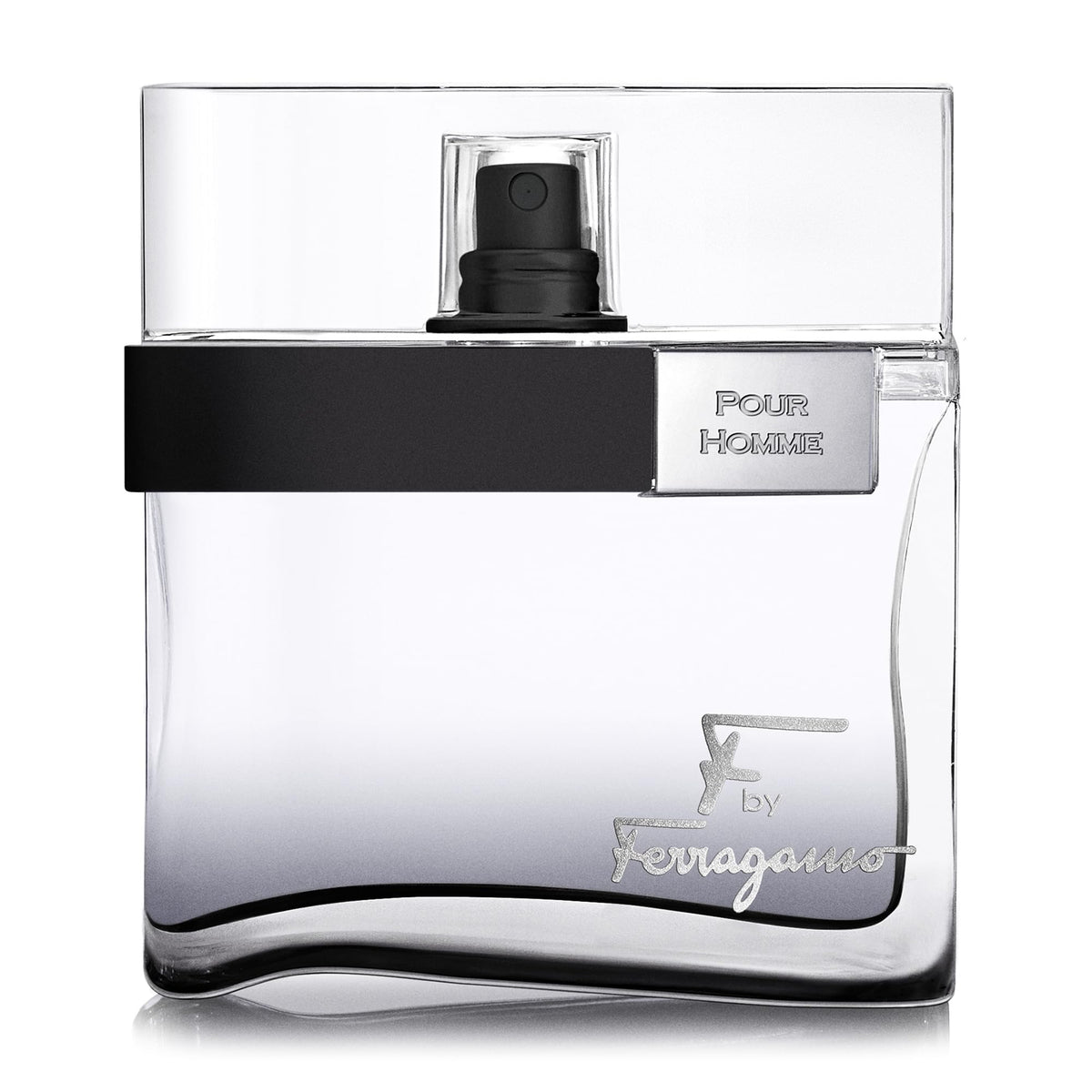 Ferragamo Black for Men bottle close-up, perfect for day-night confidence and signature scent.