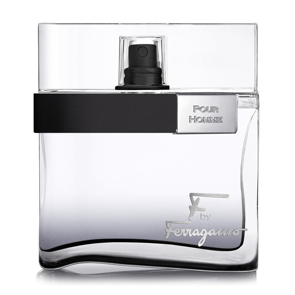 Ferragamo Black for Men bottle close-up, perfect for day-night confidence and signature scent.