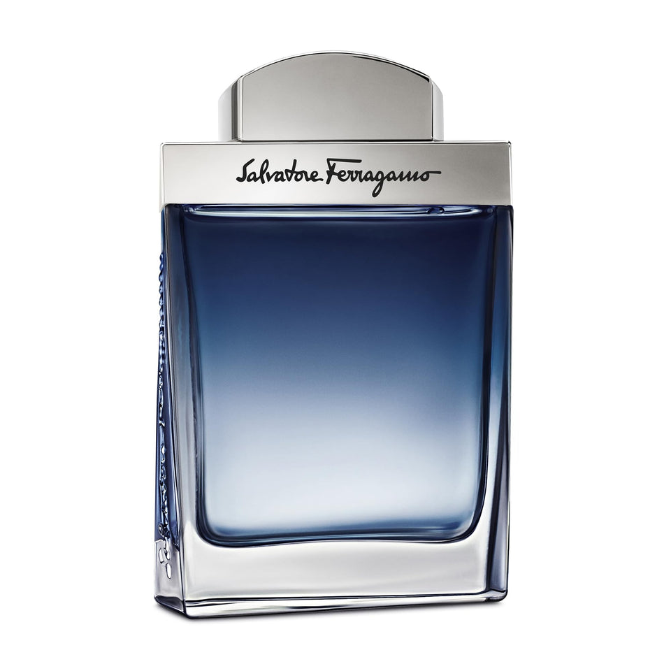Ferragamo Subtil bottle with silver accents, ideal for daily grooming rituals