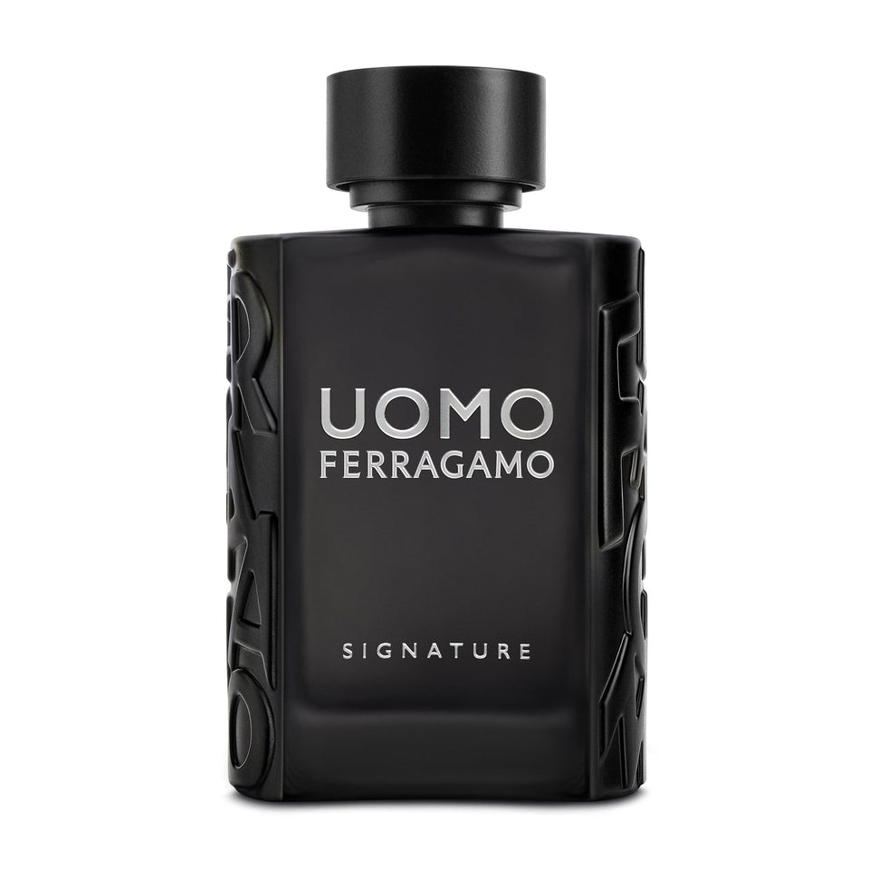 Ferragamo Uomo Signature bottle front view for confident daytime wear.