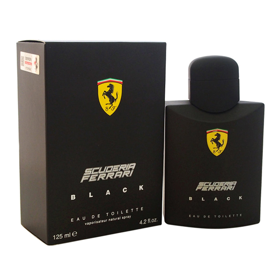 Ferrari Scuderia Black bottle front view, ideal for evening wear with a refined masculine scent