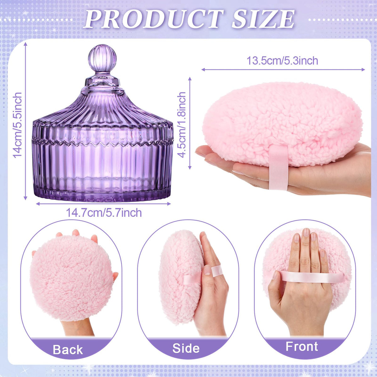 Ferrochef crystal container open lid shows roomy interior for powders.