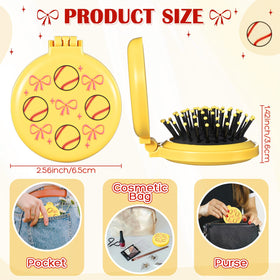 Ferrochef compact travel brush in action, fits small bag or pocket.