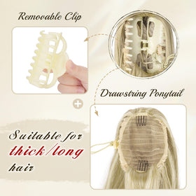 FESHFEN hairpiece clip-in delivers natural look with effortless application.