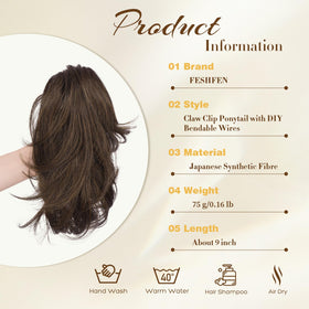 FESHFEN bendable wires let you shape a fluffy bun or chic pony.