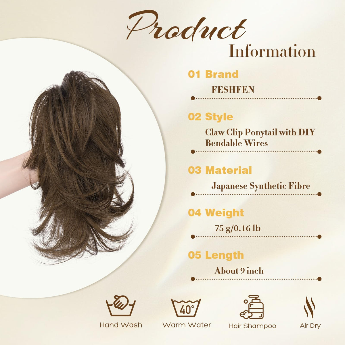 FESHFEN bendable wires provide customizable volume and shape.