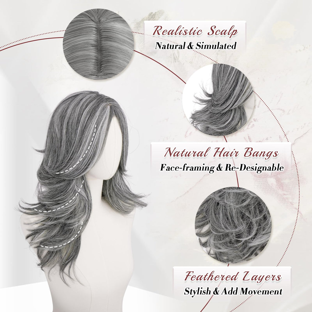 FESHFEN breathable rose net for all-day comfortable wear